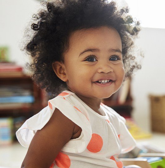 Toddler with healthy smile