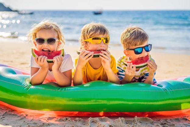 Children enjoying summertime.